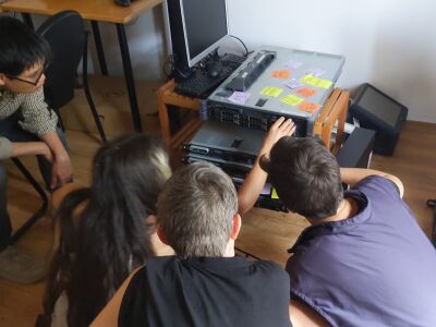 Looking at rack servers at Ca La Dona, Barcelona