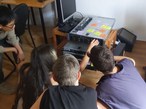 Looking at rack servers at Ca La Dona, Barcelona